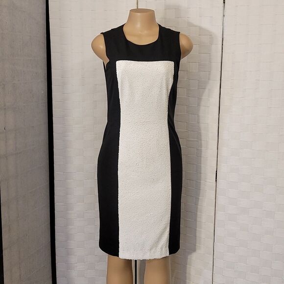 BRAND NEW STEVIE MAC COLOR BLOCKED SLEEVELESS SHEATH DRESS - Picture 3 of 13